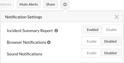 alarm-notification-settings View the alarm notification settings