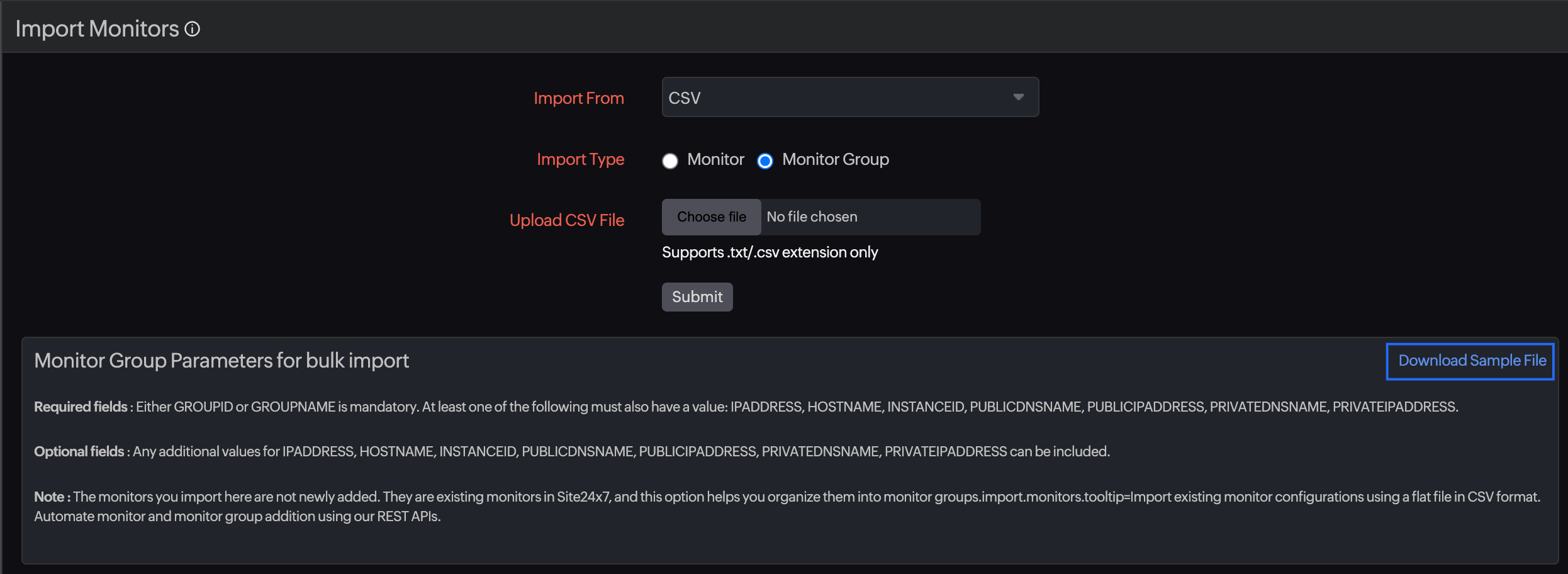 Download CSV