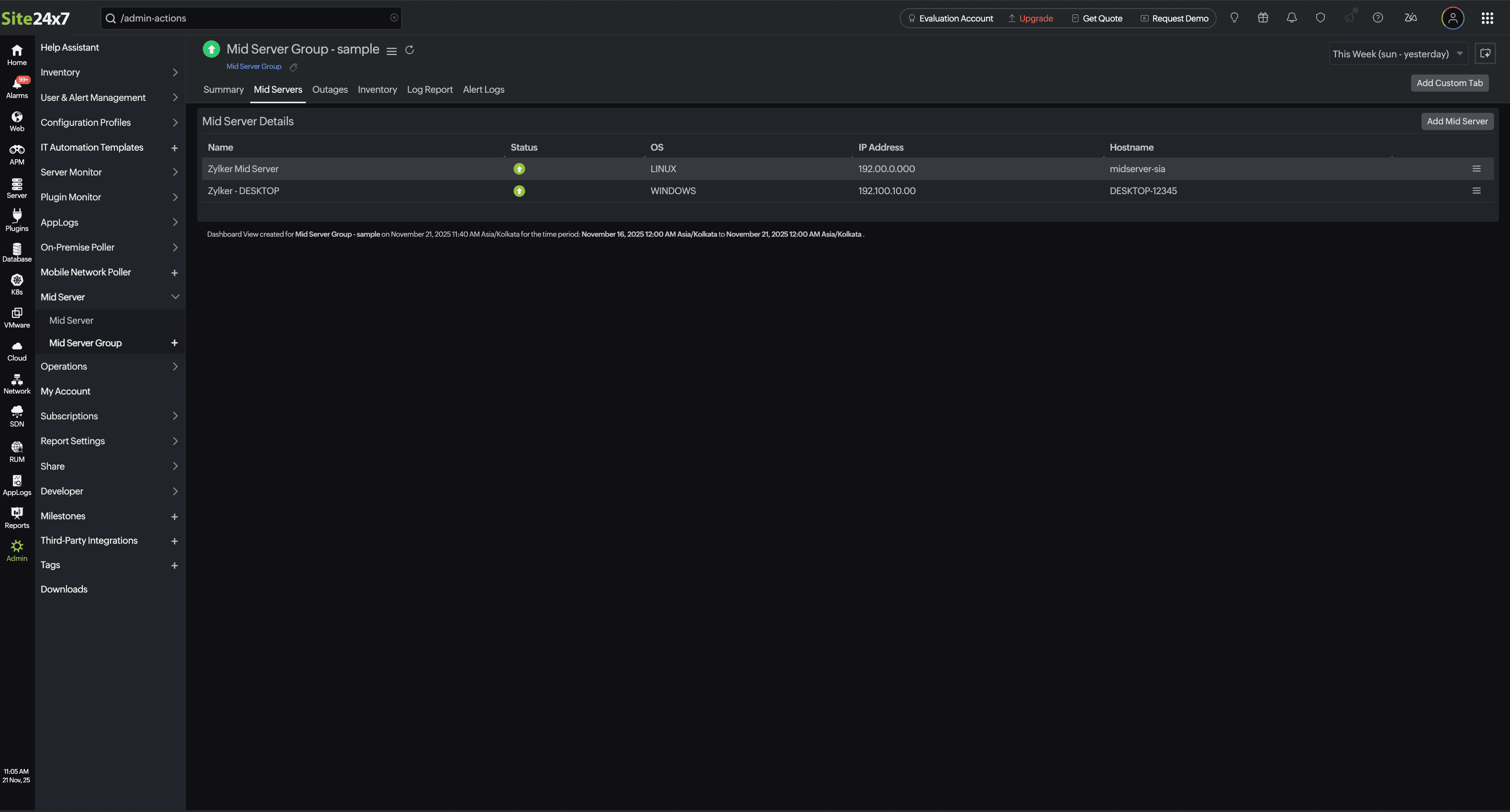 Verify Mid-server group
