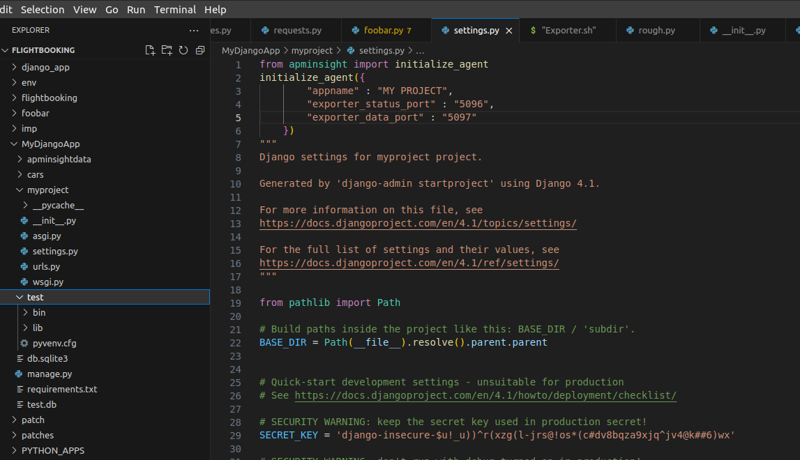 python-install For Django applications