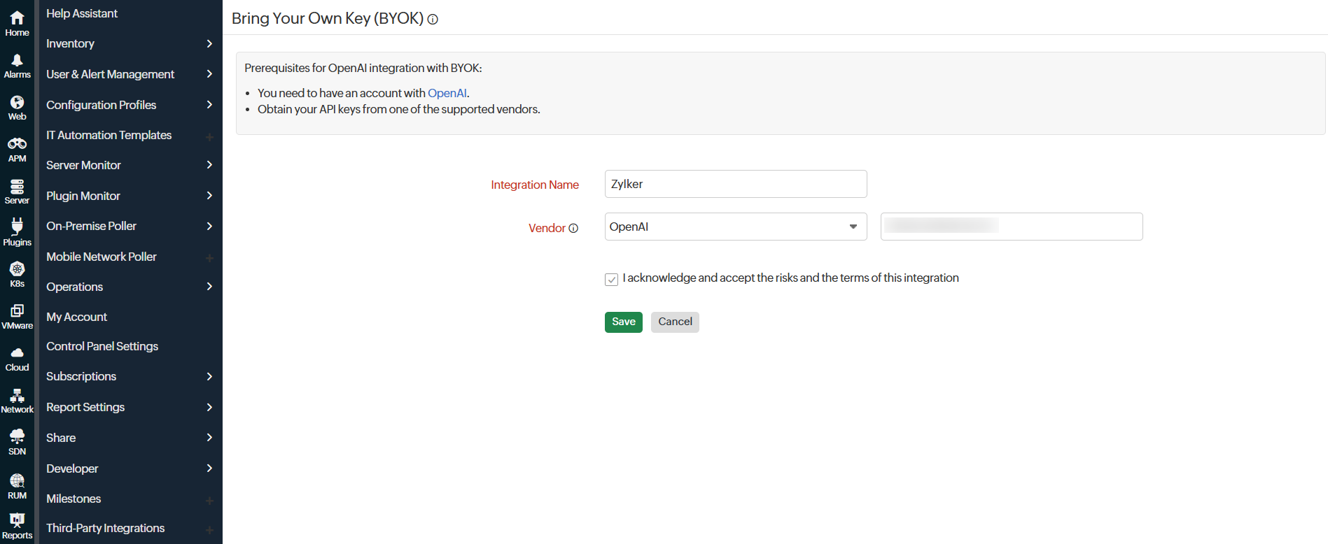 BYOK Integration BYOK Integration