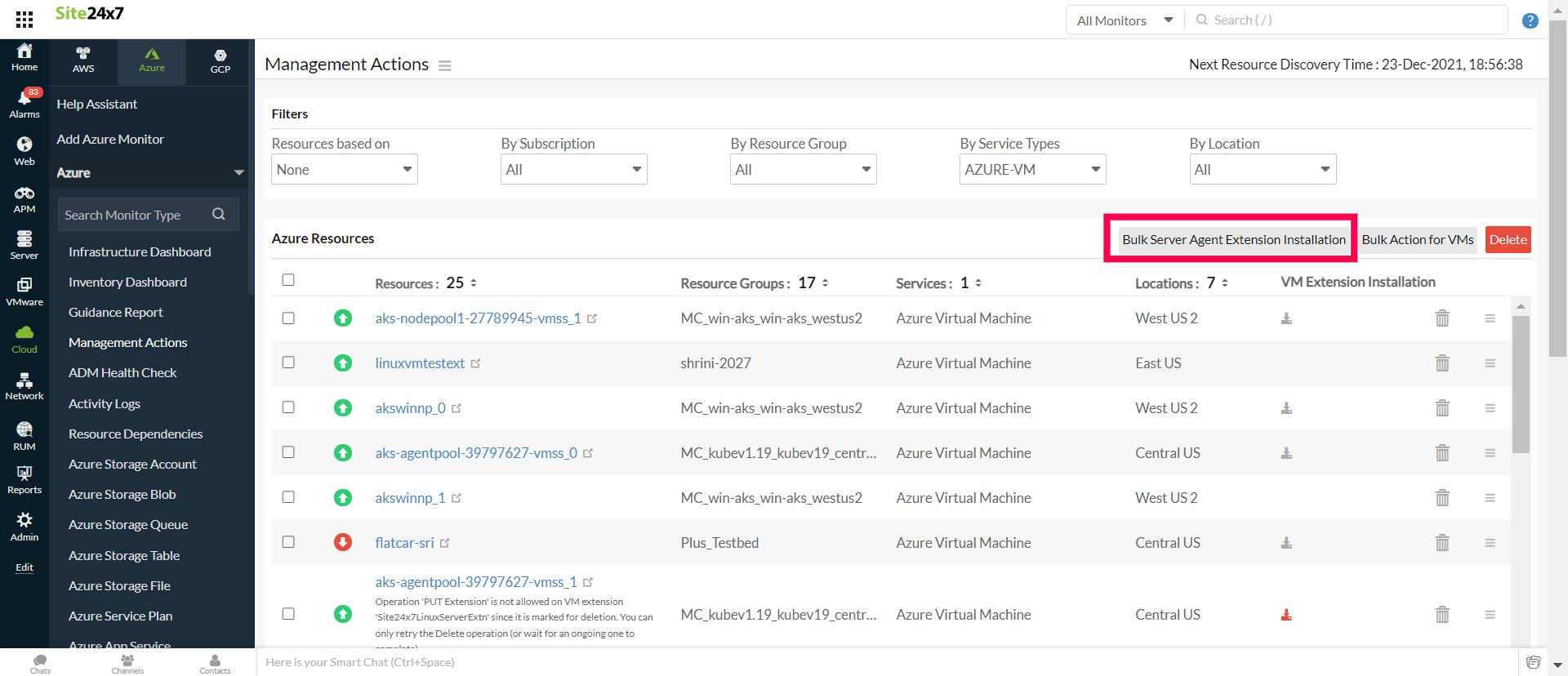vm-server-azure-bulk Bulk Installation